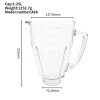 Pièces de rechange pour blender : Verre de remplacement en verre sodocalcique Mixtech compatible Oster, résistant à la chaleur, durable, pour cuisine, OEM, vente en gros