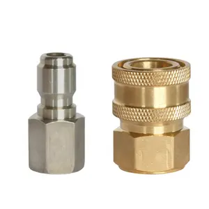 China factory cheaper 1/4 inch Brass/carbon steel pneumatic quick coupler