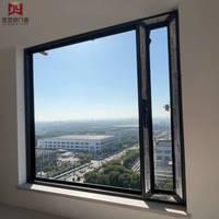 Ventana de Balcón de Aleación de Aluminio con Vista Panorámica de 360 Grados, Moderna, Oscilante, Horizontal, Personalizable, con Microventilación, para Sala de Estar de Hotel