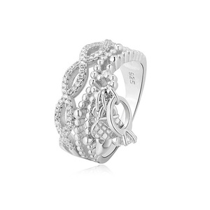 Anello Nuziale in Argento <span class=keywords><strong>Italiano</strong></span> 925 con Diamante, Fornitura Diretta dalla Fabbrica - Product Image 5
