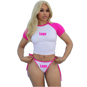 2026 <span class=keywords><strong>Bikini</strong></span> Brasiliano di Lusso Personalizzato con Logo, Set da Bagno a 2 Pezzi per Donna, Sexy, Elasticizzato, Traspirante, ad Asciugatura Rapida, Microfibra - Product Image 1