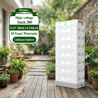 En stock Dyness STACK280 51.2V 280Ah 14.336kWh Batterie LiFePO4 15-100kWh Système de stockage d'énergie solaire modulaire