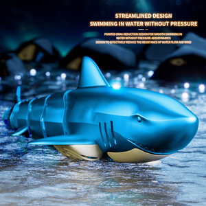 बच्चों के लिए युगलो मिनी 2.4 ग आरc नाव और जहाज जलरोधक शार्क खिलौना सिमुलेशन में यूएसबी केबल और बैटरी शामिल है - Product Image 4