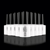 Qualité de bouteille en verre blanche de marque OEM MJ accepter couche de base personnalisée de 10ml vernis gel uv