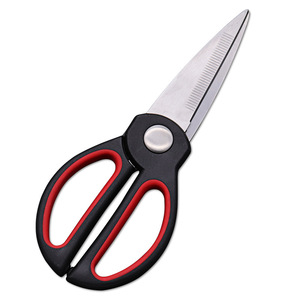 Household <b>Kitchen</b> <b>Scissors</b> Stainless Steel Multifunctional Black And Red Handle For Food Vegetable Cutting - Product Image 4