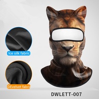 Couvre-visage complet bon marché, drôle, impression complète 3D, masque en spandex respirant à un trou, masque de ski coupe-vent, casque de moto cagoule