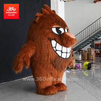 360 gonflable professionnel usine personnalisé grande publicité marche Animal dessin animé gonflable mascotte ours monstre costume
