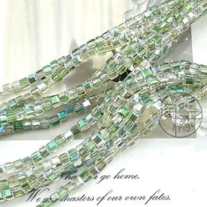 Sugar <b>Cube</b> Crystal Beads 4Mm Glass Square Loose Beads For Diy Jewelry Making Bracelets Necklaces Accessories - Product Image 1