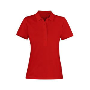 Chemise pour femme en polyester/coton tricoté respirant, manches courtes, coupe classique, fermeture boutonnée, écologique, séchage rapide, décontractée - Product Image 4
