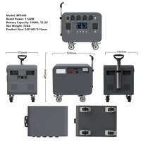 Estación de Energía Portátil de 5000W, Batería LiFePO4 de 5120Wh, Generador Solar MPPT, UPS, Arrancador de Emergencia para el Hogar, Camping, Uso en Automóviles