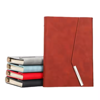 2025 nouveau magnétique de haute qualité A5 trois volets cahier à feuilles mobiles en cuir PU affaires classeur cahier planificateur logo personnalisé coffret cadeau