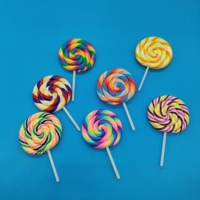 Breloques en résine en forme de sucettes Kawaii Minatrue de 75 mm de long et de 45 mm de diamètre pour loisirs créatifs, bonbons pour maison de poupée, décoration intérieure