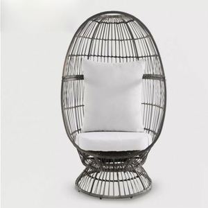 Modern Steel Wicker Rattan Outdoor Dining Chair for Hotel Use Durable <b>Garden</b> Furniture - Product Image 4
