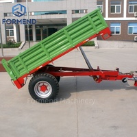 Remorque agricole à benne basculante hydraulique de grande capacité 9t 10t, tractée par un tracteur, pour le transport de matériel de récolte agricole