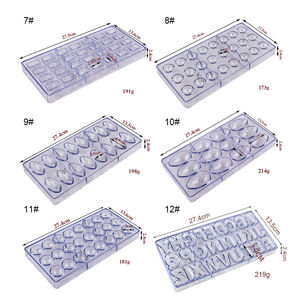 Moldes de <span class=keywords><strong>Policarbonato</strong></span> Transparente de Grado Alimenticio 3D para Chocolate, Forma de Corazón, Ciruela y Mahjong - Product Image 4