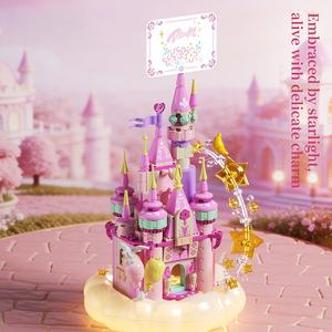 Blocs de construction Château de Princesse EPT avec lumière LED, base nuageuse, jouet de construction DIY, cadeau pour filles - Product Image 3