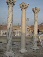 Prix usine sculpté à la main personnalisé piliers décoratifs en pierre romaine pour maisons Villa marbre naturel Antique colonnes rondes romaines