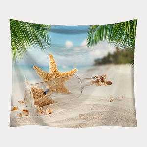 Tapiz de Pared de Poliéster con Estampado Floral Tropical, Lavable a Máquina, Decoración de Pared, Arte de Pared, Venta al por Mayor, Lavado a Mano - Product Image 2