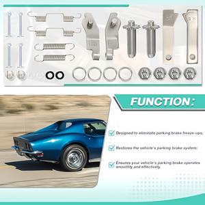 Kit de quincaillerie de frein de stationnement arrière en acier inoxydable Outils de ressort de frein de stationnement compatibles avec Chevy Corvette C2 <span class=keywords><strong>C3</strong></span> LH & RH 1965-1982 - Product Image 3