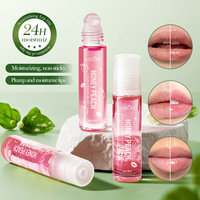 Huile à lèvres hydratante Sadoer 8ml en roll-on, saveur pêche, enrichie en vitamine E et tocophérols, personnalisable avec logo OEM, vente en gros sous marque privée