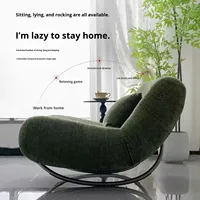 Fauteuil à bascule moderne Caterpillar, canapé individuel pliable en fer et bois massif, mobilier de maison pour la sieste des adultes, chambres et salons