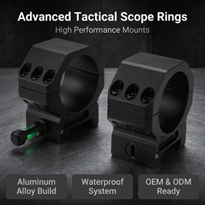 Supports de lunette TYPHON Optics Profile 20mm/11mm en alliage d'aluminium, tactiques, étanches, durables, avec niveau à bulle intégré - Product Image 3