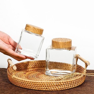 Bocal en verre carré scellé, blanc, épais, imprimable avec logo, pour cornichons, <span class=keywords><strong>miel</strong></span>, sirop d'érable, confiture, vente en gros, bouteille vide - Product Image 3