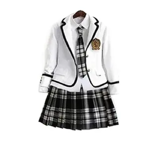 Wholesale fashion Children's Uniforms for Men and Women white shirt and pants school uniform