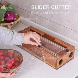 Caja de Almacenamiento de Plástico para Envoltorios de Alimentos, Cortador de Papel de Aluminio, Accesorio de Cocina Multifuncional, Organizador de Escritorio - Product Image 3