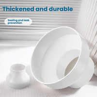 Réducteur de conduit de 150 mm à 100 mm, connecteur de tuyau CVC de 6 à 4 pouces, raccord durable en ABS pour conduit de ventilation en ligne