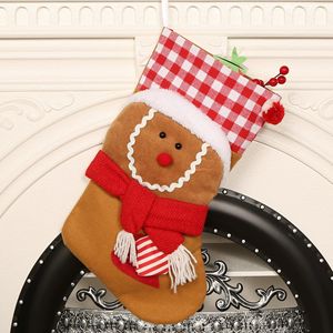 <span class=keywords><strong>Bas</strong></span> de Noël de fête tricotés avec motif de cerf flocon de neige pour décorations de cheminée ornements suspendus d'arbre de Noël sacs-cadeaux - Product Image 4