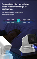 Projecteur intelligent portable Q7 720P avec support de tube carré, Android 12 OS, 2G LED, batterie intégrée 2 heures, prise en charge 4K pour la maison