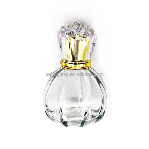 Luxury Round Glass Perfume Bottle 60ml Empty Perfume Bottle Women's Perfume Bottle for Travel Support Customization