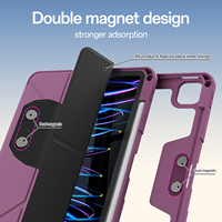 Kenke, alta calidad, recién llegado, funda negra tipo armadura para tableta, funda de tres pliegues, reposo automático/despertador para iPad 10th (2022) 10,9"
