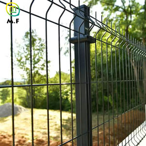 Pabrik disesuaikan 3D melengkung PVC dilapisi V logam lentur kawat Mesh pagar luar batas perlindungan kaku teralis & Gerbang - Product Image 1