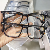 Montures de lunettes optiques en acétate épais polygonales unisexes en gros, grande taille, montures en acétate multicolores à la mode