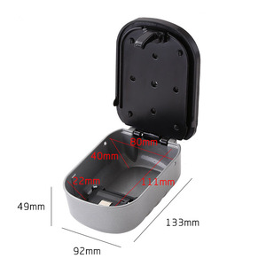 Lock <b>Box</b> Resettable Combination Code Portable Wall Mount Waterproof Security Safe <b>Box</b> Home Office <b>Grey</b>/Black Alloy BSCI/ISO/ROHS - Product Image 5