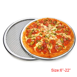 Round Aluminium Bevel Edge Pizza Baking <strong>Sheet</strong> Crisper <strong>Pan</strong> Eco-Friendly Tray 6"-12" No Coating <strong>Metal</strong> 0.7mm Thick - Product Image 4