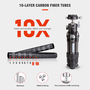 Coman TM Sản Phẩm Mới Chuyên Nghiệp Chân Máy Xách Tay Đối Với Dslr Máy Ảnh TSC12A30 Sợi Carbon Chân Máy CNC Chính Xác Không-Cột Thiết Kế - Product Image 2