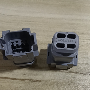 Conector TE Connectivity DT04-08PA-E008, Carcasa para Terminales Macho, 8 Posiciones, 0.<span class=keywords><strong>359</strong></span> [9.12mm] de Distancia entre Ejes, Sellable, Gris, Cable a Cable - Product Image 1