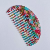 Peigne à cheveux demi-lune vintage en acétate style japonais et coréen CHUJIAN, motif écaille de tortue, brosse à cheveux de poche géométrique minimaliste, vente en gros