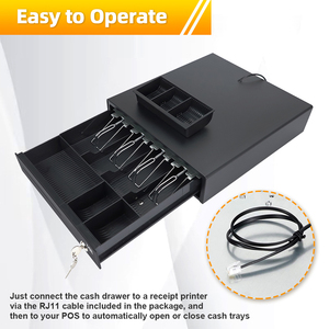 Caja Registradora YHD-330A con 4 Compartimentos <span class=keywords><strong>para</strong></span> Billetes y 5 <span class=keywords><strong>para</strong></span> Monedas, con Ranura Frontal <span class=keywords><strong>para</strong></span> Tarjetas, <span class=keywords><strong>para</strong></span> Uso Comercial en Comercios Minoristas - Product Image 5