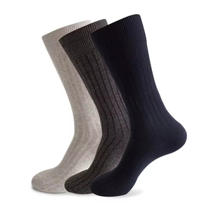 Wholesale Solid Color Business <b>Socks</b> Formal Business Office Work Dress Crew <b>Socks</b> for Men <b>High</b> Quality - Product Image 4