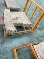 Personnalisé pas cher prix décoration intérieure solide travertin pierre colonne décorative maison piliers conceptions