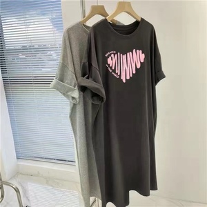 Migliore vendita abito a maniche corte <span class=keywords><strong>abiti</strong></span> Casual semplici <span class=keywords><strong>abiti</strong></span> da <span class=keywords><strong>donna</strong></span> larghi - Product Image 2