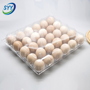 Barquettes <span class=keywords><strong>à</strong></span> œufs rectangulaires transparentes en CPET réutilisables pour œufs frais et œufs de caille, usage agricole et en supermarché - Product Image 2