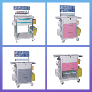 Chariot mobile <span class=keywords><strong>de</strong></span> chariot d'accident d'hôpital <span class=keywords><strong>de</strong></span> <span class=keywords><strong>soins</strong></span> <span class=keywords><strong>infirmiers</strong></span> <span class=keywords><strong>de</strong></span> trois couches médicales d'ABS - Product Image 5