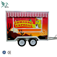 Chariot de nourriture mobile d'occasion préféré des célébrités Internet Hôtels Mobile Thé au lait Café Décrochage Remorque de crème glacée Collations Salle à manger RV Car Go