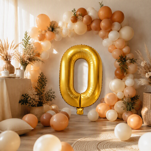 Palloncino a Forma di Numero in Lamina <span class=keywords><strong>Oro</strong></span> Rosa da 32 Pollici all'Ingrosso, Decorazione per Feste di <span class=keywords><strong>Compleanno</strong></span> per Bambini, Produzione su Richiesta - Product Image 6