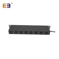 Unité de Distribution électrique montée sur support cid-1u, 6 voies, avec prise C13